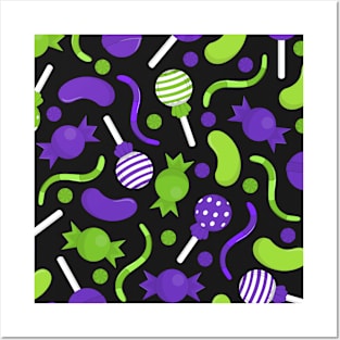 Purple &amp; green candy Posters and Art